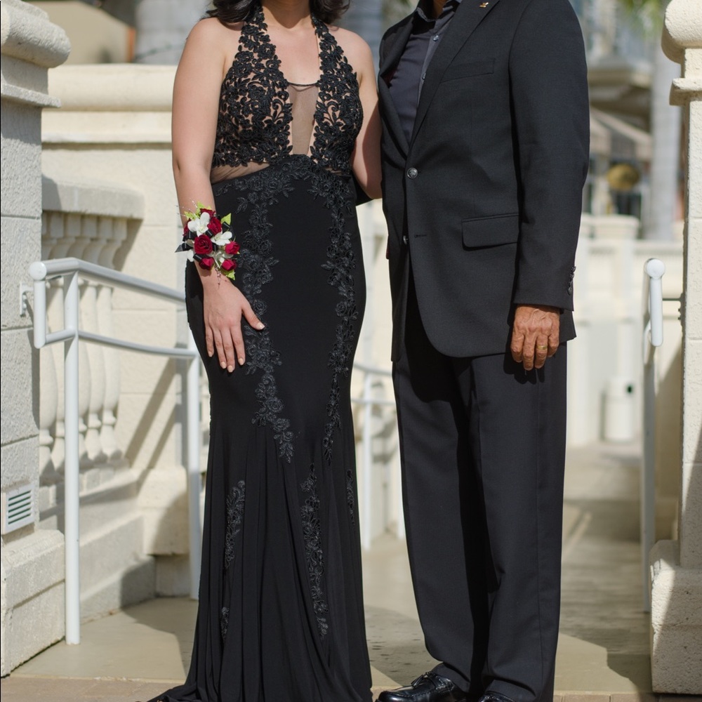 Black Lace Prom Dress